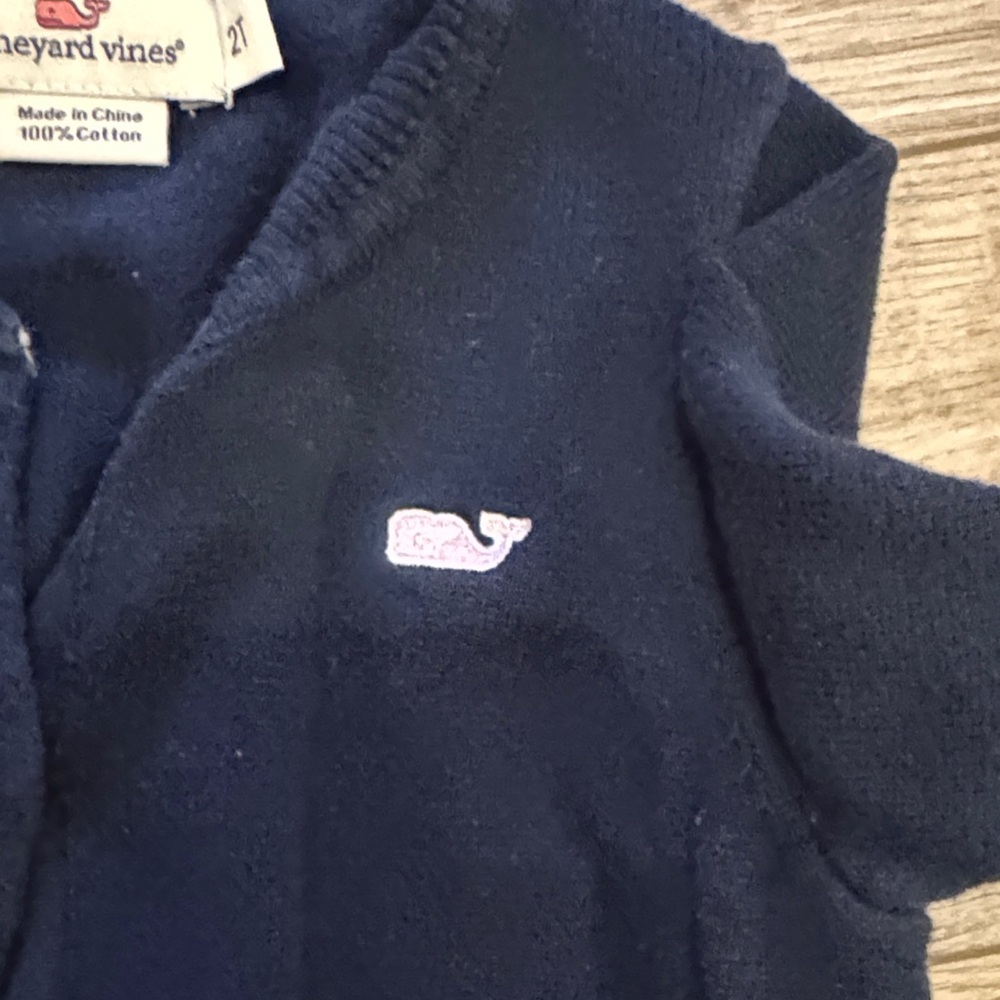Vineyard Vines Kids Navy Cardigan - Picture 3 of 3